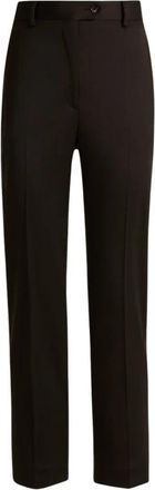 Kiton Elegante Wollen Broek - Dames - Straight fit broeken - Bruin - XL - Wol - Broeken