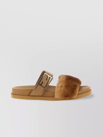 Fendi leather slides