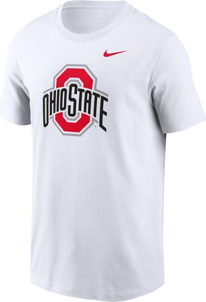 Nike Ohio State Buckeyes Primetime Logo Nike Mens College T-Shirt in White | N19910AOH-PTF