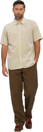 For&eacute;t Overhemden, Heren, Beige, S, Katoen, Serene Linen SS Shirt