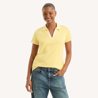 Nautica Womens Sustainably Crafted Deck Polo