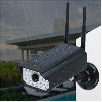 Trade Shop Trade Shop - Telecamera Finta Pannello Solare Con Sensore Di Movimento 30 Led Faretto 17549-3