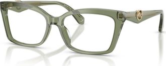 Michael Kors 53mm Rectangle optical glasses in Green at Nordstrom