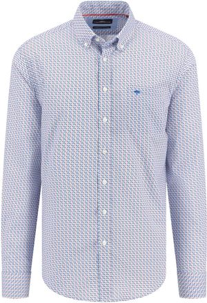 Fynch-Hatton Cotton Shirt with Button Down Collar, Red (poppy red), XL