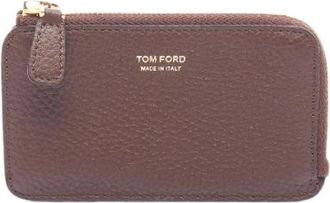 Tom Ford Pre-owned Leather Card Case Coin Case - Heren - Vintage Tassen - Bruin - ONE Size - Leer - Vintage