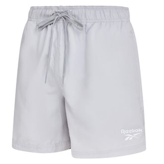 Reebok Badeshorts REEBOK Yale, Herren, Gr. XL, N-Gr, simple grau, Microfaser, Polyester, clean, unifarben, Badehosen Badeshorts, mit Kordelzug und elastische