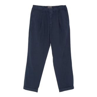 In The Box Cropped Trousers, male, Blue, Size: XL Belt-loops Trousers