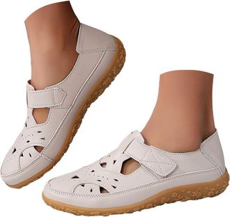 Generic Wedge Sandals for Women Closed Toe Slingback Shoes Wide Fit Sandals Breathable Hollow Out Athletic Shoes Soft Sole Gladiator Slip on Flat Beach Walkin