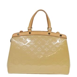 Louis Vuitton Pre-owned Handbags, female, Beige, Size: ONE SIZE Pre-owned Vintage Patent Leather Hand Bag