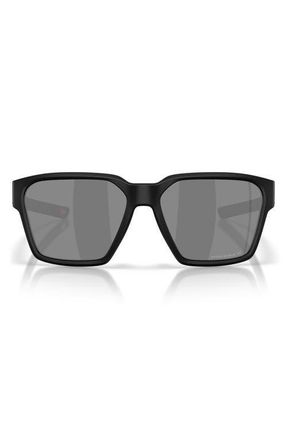 Oakley Briza 58mm Polarized Prizm Square Sunglasses in Matte Black /Prizm Polar at Nordstrom