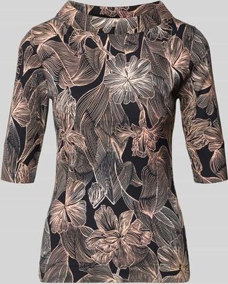 Marc Cain T-Shirt mit Stehkragen in Black, Gr&ouml;&szlig;e 34