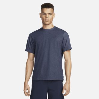 Nike Mens Primary Dri-FIT Short-Sleeve Versatile Top in Blue | DV9831-451