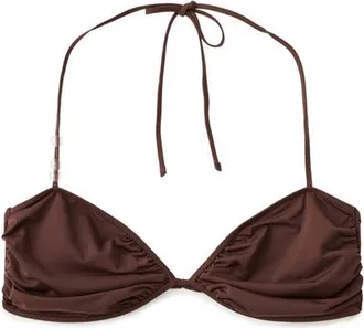 Mango Bandeau Bikini Top in Russet at Nordstrom, Size X-Small