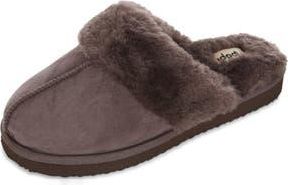 Floopi Faux Suede Faux Fur Lined Slipper in Grey at Nordstrom Rack, Size 11