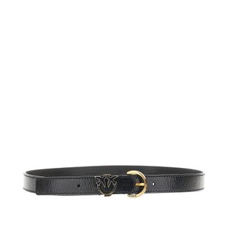 Pinko Grained leather Love Birds belt Woman XS