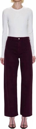Pistola Denim Penny High Rise Wide Leg Jeans In Claret
