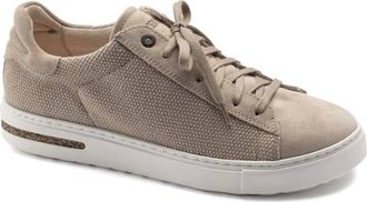 Birkenstock Womens Bend Low Canvas-Suede Sneakers In Sandcastle