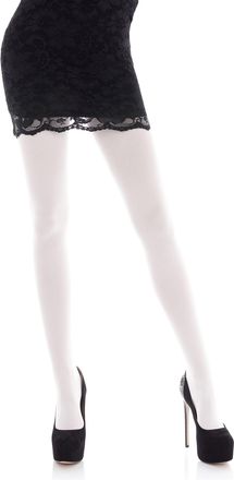 Romartex Womens 60 Denier Opaque Tights, L, white