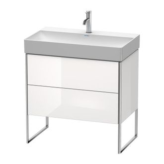 Duravit Duravit Xsquare Mueble De Pie 78,4 X 46,0 Cm, 2 Cajones, Para Lavabo Durasquare 235380, Color (frente/cuerpo): Marr&oacute;n Oliva Laca Alto Brillo - Xs44430