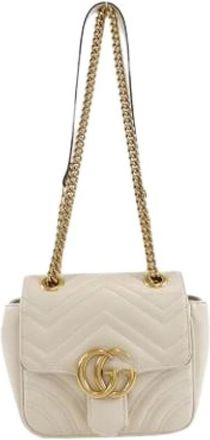 Gucci Pre-owned Mini Bags, female, White, Size: ONE SIZE Pre-owned Vintage Mini Shoulder Bag