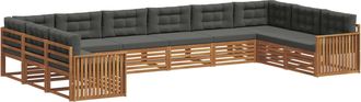 vidaXL Juegos De Sof&aacute;s 7 Uds. Natural Y Antracita Vidaxl