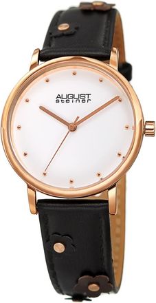 August Steiner Quartz White Dial Ladies Watch AS8260BK