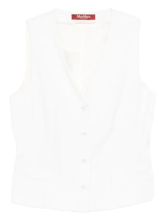 Max Mara V-Neck button vest - Neutrals