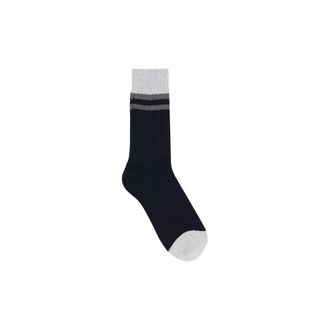Brunello Cucinelli Brunello Cucinelli, Socks, male, Black, Size: S Cashmere Ribbed Socks