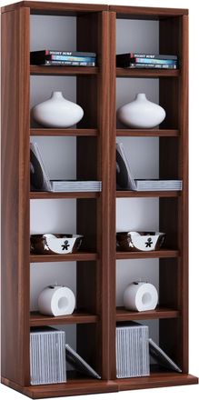 ebuy24 Ebuy24 - Soporte De Dvd De Cd De Madera Vcm Estante De Cd Con Espacio Para 204 Cd O 72 Dvd O 40-videos Dimensiones: Al. 92 X An. 42 X T. 20 Cm Estante