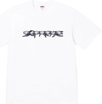 SUPREME FW26 Skulls Spellout T-Shirt White SUP-FW26-004-WHT