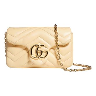 Gucci (WMNS) Gucci GG Marmont Mini Shoulder Bag Light Yellow 841290-AAGUV-9305