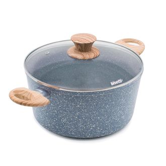 Bisetti Pierre Gourmet casserole ø 24 with lid and handle design wood