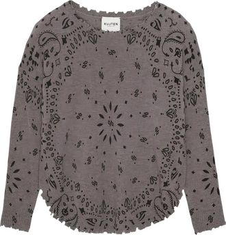 Kujten Top con stampa bandana - Verde