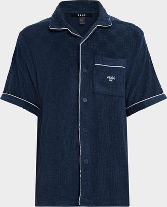 Ksubi Mens Toweling T-Box Short-Sleeve Resort Shirt