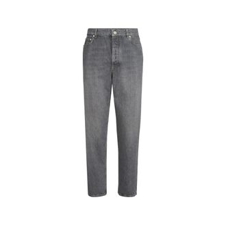 Brunello Cucinelli Greyscale Denim Iconic Fit Five-pocket Trousers