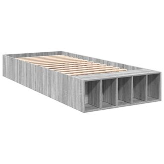 Berkfield Home Modern Bed Frame without Mattress Grey Sonoma 90x190 cm Single