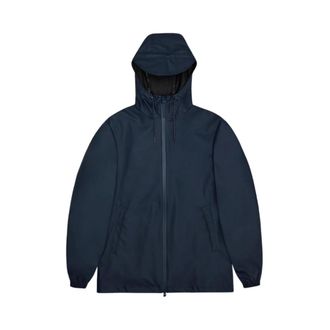 Rains Storm Breaker Hooded Rits Jas Navy - Heren - Regenjassen - Blauw - S - Polyester - Jassen