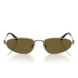 Miu Miu Sunglasses Mua52 S 26 C09 Z Gold/Dark Brown Women