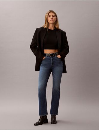 Calvin Klein Jeans Calvin Klein Womens High Rise Bootcut Jeans - Blue - 24W x 31L