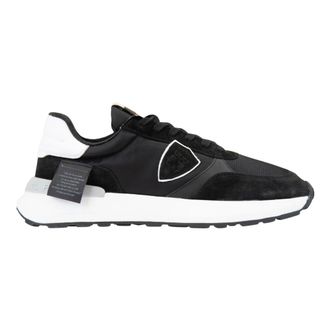 Philippe Model Lace-Up Womens Trainers Suede Leather - female - Philippe Model - Sneakers - Black - 2 UK - Shoes