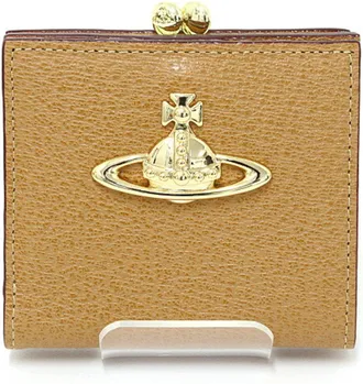 Vivienne Westwood Gold Light Brown Leather Wallet (Bi-Fold) (Pre-Owned)