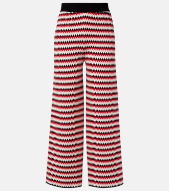 La DoubleJ Checkers knitted wide-leg pants