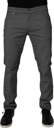 Dolce & Gabbana Mens Gray Cotton Stretch Skinny Denim Jeans Elastane Clothing