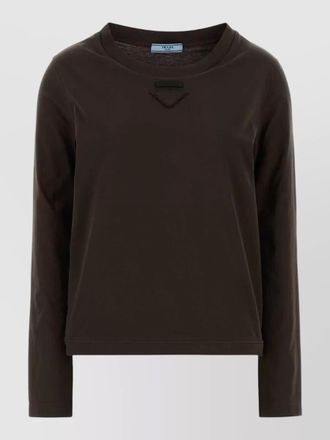 Prada knit pullover round neck long sleeves