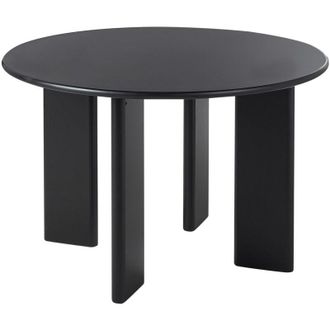 Beliani Beliani - Tavolo da pranzo rotondo in legno mdf con piedistallo 120 cm Nero Cosmo