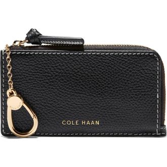 Cole Haan Rachel Leather Card Case in Black at Nordstrom