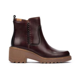 Pikolinos Bruine Dames Enkellaars - Stijlvol - Dames - Laarzen met Hak - Bruin - 42 EU - Schoenen