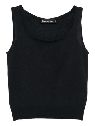 Oscar De La Renta Tanktop met logo - Blauw