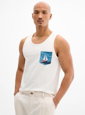 Le 31 Mens Vacation pocket Tank Top Standard fit