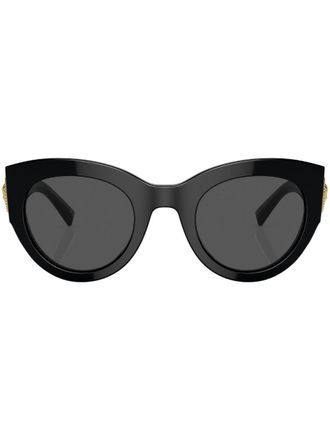 Versace Zonnebril met oversized montuur - Zwart